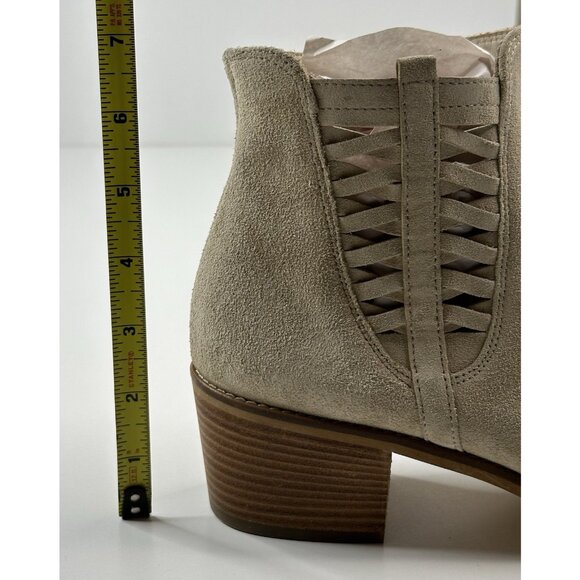Paul Green Vienna Beige Suede Ankle Boots Womens US 10 UK 7.5 Booties Cutout New - Picture 7 of 11